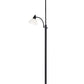 71" Two Light Torchiere Floor Lamp With White Acrylic Bowl Shades