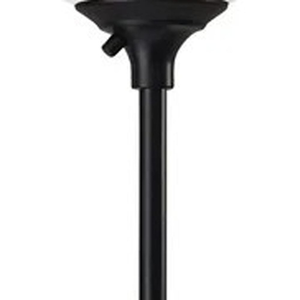 71" Black And White With White Plastic Shade