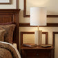 Natural Wood Circular Block Table Lamp