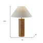 Canopy Walnut Wood Block Table Lamp