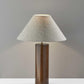 Canopy Walnut Wood Block Table Lamp
