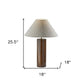 Canopy Walnut Wood Block Table Lamp