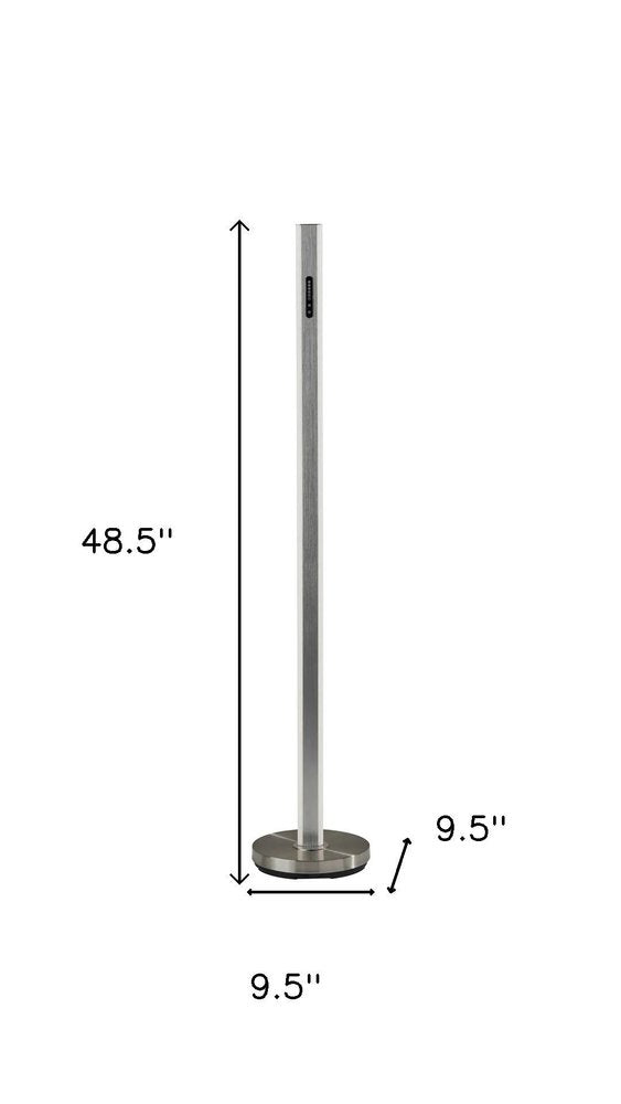 Silver Metal LED Light Changing With Silver Frosted Glass