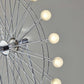 22" Off White Metal Multi Light Bedside LED Table Lamp With Off White Globe Shade