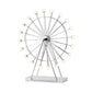 22" Off White Metal Multi Light Bedside LED Table Lamp With Off White Globe Shade