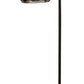 64" Black Task Floor Lamp With Black Glass Bowl Shade