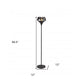 70" Black With Black Glass Shade