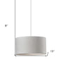 White Fabric Sleek Drum Pendant Lamp