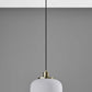 Striped Glass Glow Metal Pendant