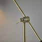 32" Black And Gold Metal Desk Lamp With Cinched Cone Shade