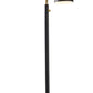 68" Black And Gold Metal Two Light Task Floor Lamp With Black Metal Cone Shade