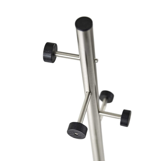 68" Brushed Steel Brushed Steel Coat Rack
