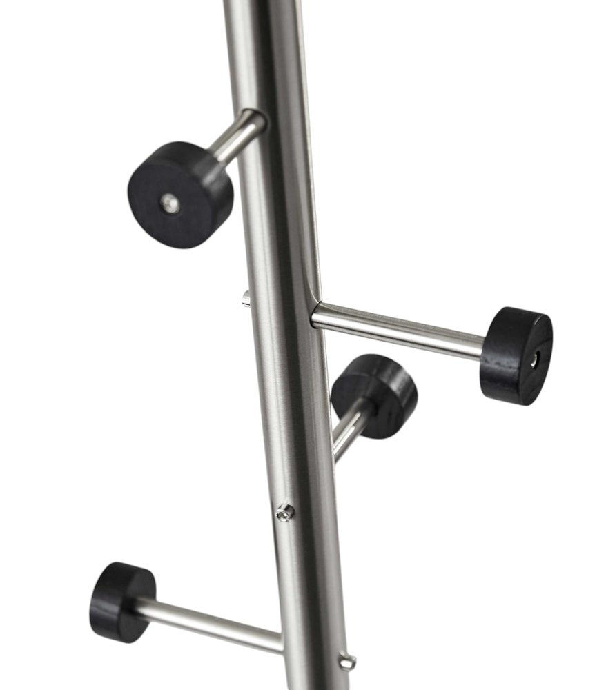 68" Brushed Steel Brushed Steel Coat Rack