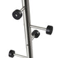 68" Brushed Steel Brushed Steel Coat Rack