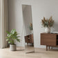 59" Silver Metal Framed Cheval Standing Mirror
