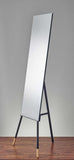 57" Black Metal Freestanding Framed