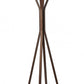 68" Brown Wood Four Hook Freestanding Coat Rack