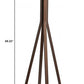 68" Brown Wood Four Hook Freestanding Coat Rack