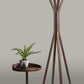 68" Brown Wood Four Hook Freestanding Coat Rack
