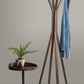 68" Brown Wood Four Hook Freestanding Coat Rack