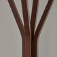 68" Brown Wood Four Hook Freestanding Coat Rack