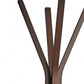 68" Brown Wood Four Hook Freestanding Coat Rack