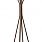 68" Brown Wood Four Hook Freestanding Coat Rack