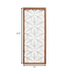 25" X 10" White and Natural Leaf Floral Wood and Metal Wall Decor