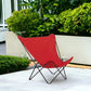 36" Yellow and Stainless Steel Metal Outdoor Camping Chair