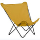 36" Yellow and Stainless Steel Metal Outdoor Camping Chair