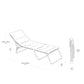 28" Black and Steel Outdoor Chaise Lounge with Black Cushion