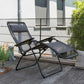 28" Graphite Metal Outdoor Zero Gravity Chair with Graphite Cushion
