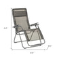 28" Graphite Metal Outdoor Zero Gravity Chair with Graphite Cushion