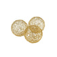 Set of Three Gold Wire 3" Decorative Orbs