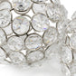 Set of Two Silver And Clear Faux Crystal And Metal Orb Decorative Tabletop Sculptures