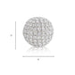 Set of Two Silver And Clear Faux Crystal And Metal Orb Decorative Tabletop Sculptures