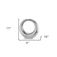 17" Silver Aluminum Ring Hoop Table Vase