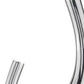 Set of Two Silver Aluminum Squiggly Vases