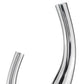 Set of Two Silver Aluminum Squiggly Vases