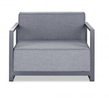 39" Gray Fabric Arm Chair