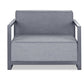 39" Gray Fabric Arm Chair