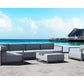 35" Gray and TPU Coating Metal Outdoor Modular with Gray Cushion