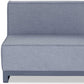 35" Gray and TPU Coating Metal Outdoor Modular with Gray Cushion