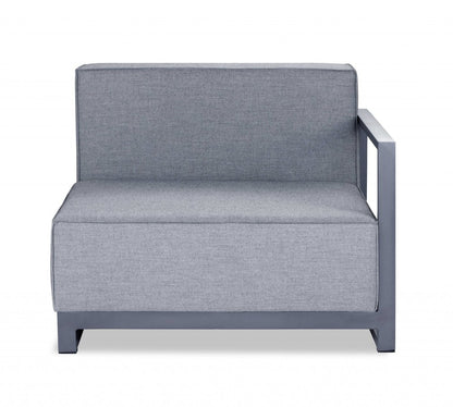 37" Gray Linen Arm Chair