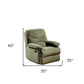 35" Sage Microfiber Recliner