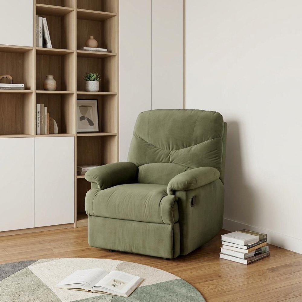 35" Sage Microfiber Recliner