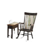 33" X 25" X 45" Black Wood Rocking Chair