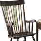 33" X 25" X 45" Black Wood Rocking Chair