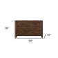 59" Brown Metal Six Drawer Dresser