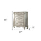 47" White Solid Wood Five Drawer Dresser